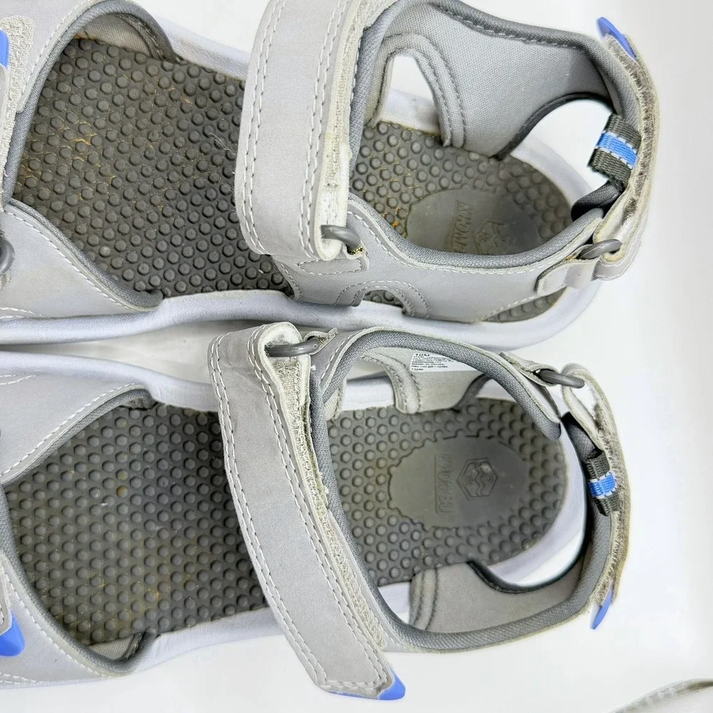 Khombu‎ Mens Sport Sandals Grey Blue Adjustable Straps Outdoor 1099420 Coral 10M